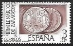 Stamps Spain -  Bimilenario de Zaragosa - Moneda de César Augusto