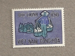 Stamps Asia - Vietnam -  Porteadora