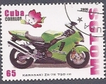 Stamps : America : Cuba :  Motos - Kawasaki ZX-7R 750 cc