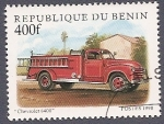 Stamps : Africa : Benin :  Camión de Bomberos - Crevolet 6400