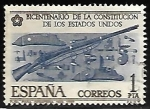 Stamps Spain -  Bicentenario de la Independencia de los Estados Unidos - Fusil Modelo 1757