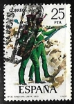 Stamps Spain -  Uniformes militares - Infantería ligera