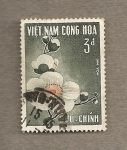 Stamps Vietnam -  Capullos ciruelo