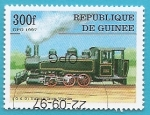 Stamps Guinea -  Locomotora Vulcan 0-6-0 de Vulcan Iron Works