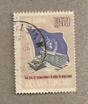 Stamps : Asia : Vietnam :  Bandera y sede de la WHO en Ginebra