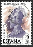 Stamps Spain -  Hispanidad. Costa Rica - Juan Vázquez Coronado