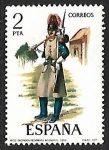 Stamps Spain -  Uniformes Militares - Gastador del Regimiento de Ingenieros