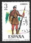 Stamps Spain -  Uniformes Militares - Cabo 2º de Infantería, cazadores 
