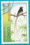 Sellos del Mundo : Africa : Rep�blica_del_Congo : AVES - Viuda colicinta - expo Nal. de filatelía Brasiliana 93