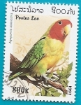 Stamps Laos -  AVES - Agapornis roseicollis