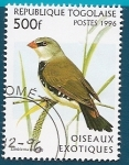 Stamps Togo -  AVES - Diamante moteado