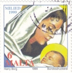 Sellos de Europa - Malta -  LA VIRGEN Y EL NIÑO