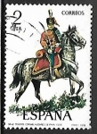 Stamps Spain -  Uniformes militares - Lancero de Caballería 