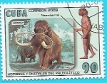 Sellos de America - Cuba -  Paleolitico - Neandertal y Mamut