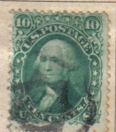 Stamps : America : United_States :  10 Cents Green