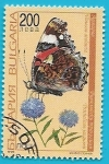 Stamps : Asia : Bulgaria :  Mariposas - Vanessa atalanta o almirante rojo