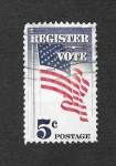Stamps United States -  1249 - Bandera