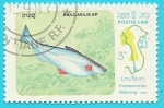 Sellos de Asia - Laos -  Pangasius - Panga - peces del Mekong 