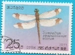 Stamps North Korea -  Libélula - Sympetrum pedemontanum elatum