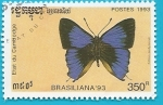 Stamps Cambodia -  Mariposa Sithon nedymond - Brasiliana 93