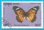 Stamps Cambodia -  Mariposa Argyreus hyperbius - Brasiliana 93