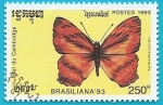 Sellos de Asia - Camboya -  Mariposa Symbrenthia hypselis - Brasiliana 93