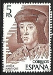 Stamps Spain -   Personajes españoles - Jorge Manrique