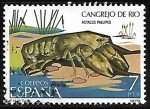 Stamps Spain -  Fauna Invertebrados - Cangrejo de rio
