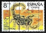Stamps Spain -  Fauna Invertebrados - Escorpión