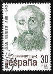 Stamps Spain -  Centenarios - San Benito