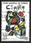 Sellos de Europa - Espa�a -  Copa Mundial de Futbol - Cartel anunciador, obra de Joan Miró