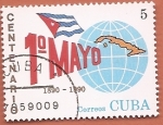 Stamps : America : Cuba :  Centenario celebración del 1º de Mayo