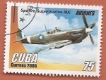 Sellos de America - Cuba -  Aviones - Spitfire Supermarine MK