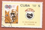 Stamps Cuba -  50 aniv de la CTC - central de trabajadores de Cuba