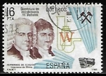 Stamps Spain -  Grandes efemérides - Bicentenário del descubrimiento del wolframio 