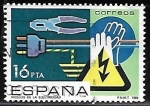 Stamps Spain -   Prevención de accidentes laborales - Riesgo de descargas eléctricas