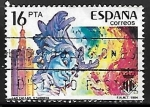 Stamps Spain -  Grandes fiestas populares españolas - Las Fallas (Valencia)