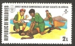 Sellos de Asia - Maldivas -  Primera conferencia mundial de boy scouts en África