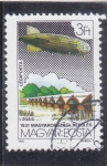 Stamps : Europe : Hungary :  DIRIGIBLE 