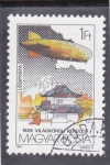 Stamps Hungary -  DIRIGIBLE SOBREVOLANDO EL MONTE FUJI