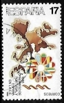 Stamps Spain -  Ingreso de Portugal y España en la Comunidad Europea - Mapa de la Europa Comunitaria 
