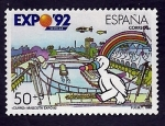 Stamps : Europe : Spain :  Curro Mascota EXPO 92