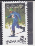 Stamps Hungary -  OLIMPIADA DE INVIERNO CALGARY,88