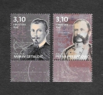 Stamps Croatia -  1066-1068 - Marin Getaldić y Petar Preradović 