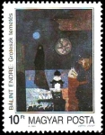 Stamps Hungary -  Grotesque Funeral por Andre Bálint