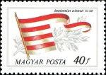 Stamps Hungary -  Banderas históricas