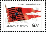 Stamps Hungary -  Banderas históricas