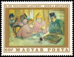 Stamps Hungary -  Pinturas  de Francia