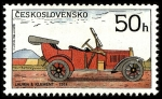 Stamps : Europe : Czechoslovakia :  Automóviles clásicos - Laurin y Klement (1914)