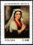 Stamps Poland -  Mujer de Nápoles, por Aleksander Kotsis